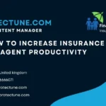 ow to Increase Insurance Agent Productivity" with icons representing productivity and efficiency.