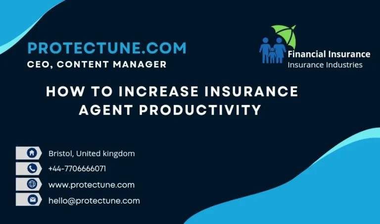 ow to Increase Insurance Agent Productivity" with icons representing productivity and efficiency.