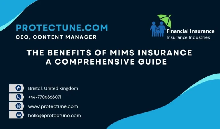 A visually appealing infographic displaying the benefits of MIMS Insurance, featuring icons and text summarizing key points.
