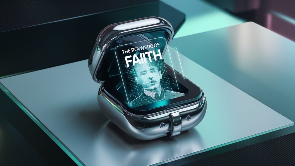 Illustration showing how technology can support and enhance faith-based practices.