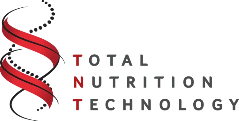 A futuristic, high-tech image showcasing Total Nutrition Technology's innovative approach to optimizing health and wellness.